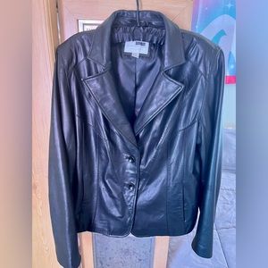 Buttery Soft Worthington Lambskin Leather Size L Jacket